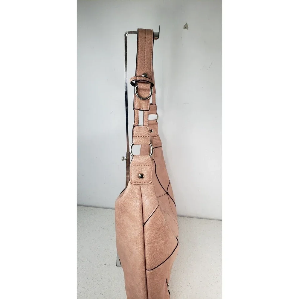 Kensie Hobo Peach/Pink Large Satchel Shoulder Handbag